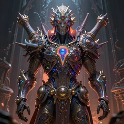 A digital matte intricate illustration concept art of Isaac Clark inspired art and greebles + neon colors, symmetry , intricate complexity, epic composition, magical atmosphere, highly detailed, cinematic lighting + masterpiece, trending on artstation + 8k
