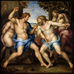 A Renaissance painting the temptation of Adam