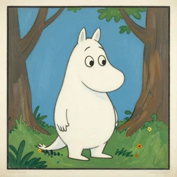 moomin, oil painting, met collection, vintage comic