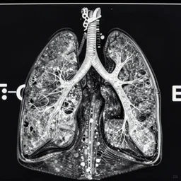 a 3D render of a lung mri scan, octane render