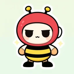 cute miss mascot sorba © ba © sorba © ba © vanillite super hero sticker art, cronobreaker, beeple game icon