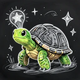 a turtle monster ,chalk digital art, fantasy, magic, trending on artstation, ultra detailed, professional illustration by Basil Gogos