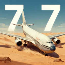 747 crash in the desert, artwork by Craig Mullins,Movie poster, detailed, trending on artstation