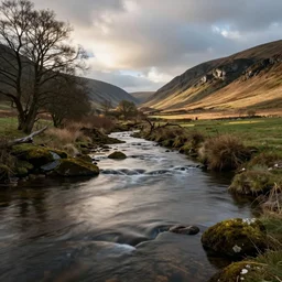 a calm rolling creek with serene daytime views