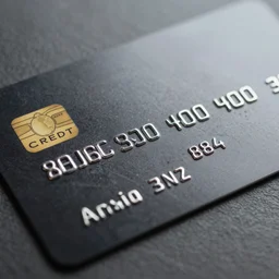 A credit card with numbers clearly displayed.