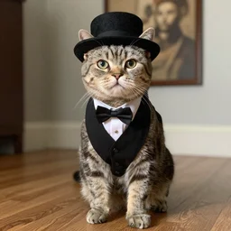 cat dressed like sherlock homes