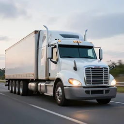 semi truck, long exposure,