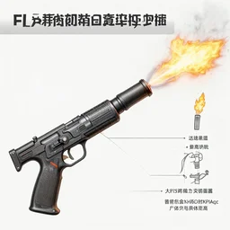 flamethrower assembly guide, highly detailed diagram