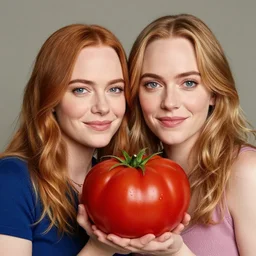 an anthromorphic photo of a tomoato combined with emma stone, hyperdetailed, 4 k