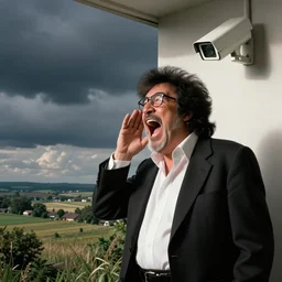 bob ross screaming security camera