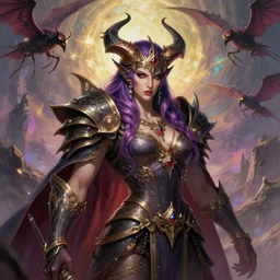 portrait of a beautiful rendition of the mythical abbadon, abyssal king of avarice and leader of locusts, illustration, artistic, colorful, hyper detailed, in the style of greg rutkowski