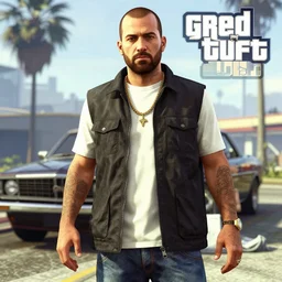 Link in GTA V, cover art by Stephen Bliss, artstation