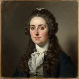 Portrait of Christine Weston Chandler, oil on canvas, painted by Joseph Siffred Duplessis in 1785, 4k,