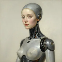 a portrait of a female android by sir lawrence alma - tadema