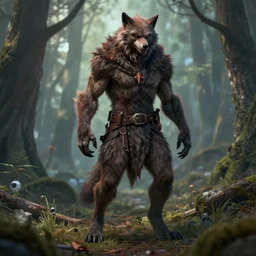 werewolf from van helsing lumberjack unreal engine hyperreallistic render 8k character concept art forest masterpiece