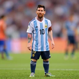 a photograph still of Messi starring in a 1990s sitcom, 15mm