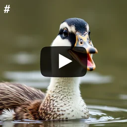 youtube thumbnail with # 2 3 c 2 ff background and a suprised duck