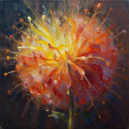 daniel f. gerhartz painting of explosive flowers