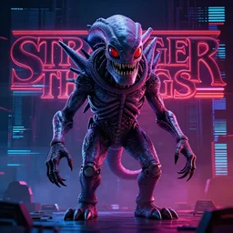 let's exchange the experience ( ye - oh, ooh, ooh ),, stranger things, demogorgon, cyberwave, vector graphics, cinematic, photorealistic, highly detailed, volumetric lighting