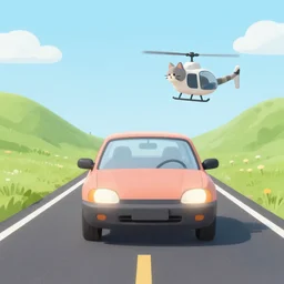 idk something impossible like a road driving a car or a cat turning into a helicopter or something idk man