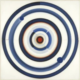 a simple geometric painting, circles, arcs, by robert delaunay endless rhythm