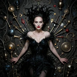 beautiful fantasy character portrait, natalie portman, black swan, ultra realistic, wide angle, intricate details, the fifth element artifacts, highly detailed by peter mohrbacher, boris vallejo, hajime sorayama, wayne barlowe, paolo eleuteri serpieri