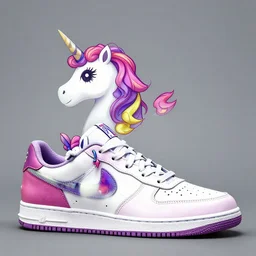 Unicorn sneakers designed by Tinker Hatfield, digital art
