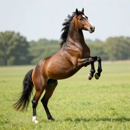 horse standing on front legs