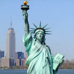 bob ross painting of new york statue of liberty