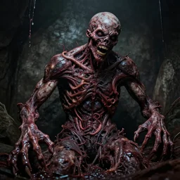 deeply disturbing imagery of a living monster. unsettling photography now released by the us government press release. viewer discrention required. adult supervision historic horrific photography. undescribable barely human form, ghoulish guts and limbs stretching, disfigured figure.