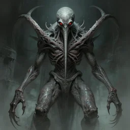 cthulhu by H.R Giger, in the style of junji ito, digital art low_angle_shot_of_a_horrifying_creature_by_Junji_ito_intricate_elegant_highly_detailed_centered_digital_painting_artstation_concept_art_smooth_sh_