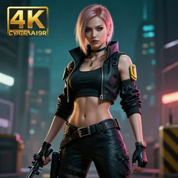 cyberpunk female assassin, highly detailed, 8 k, hdr, award - winning, trending on artstation, clayton crain