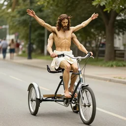 jesus christ on a tricycle