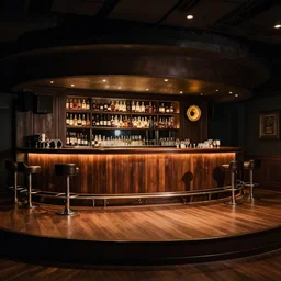 jazz bar beautiful wood stage dark colors