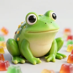 frog gummies hyper detailed octane render colorful focus