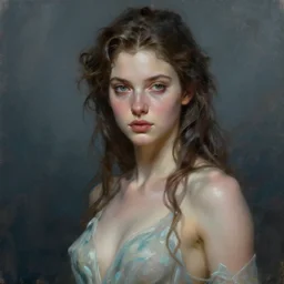 perfectly - portrait of a beautiful female sea goddess character, intricate, highly detailed, digital painting, loose brush strokes, realistic shaded lighting, artstation, concept art, smooth, sharp focus, illustration, realism, oil painting, unreal engine 5, 8 k, art by sam spratt and peter mohrbacher