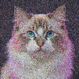 symmetry!! portrait of cool and good - looking ragdoll cat, long colorful and shining cat hairs, big cat eyes in two colors, colorful lighting, highly detailed, hyperrealistic, trending on pixiv fanbox, style of marvel cinematic universe,