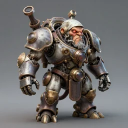 steampunk Mecha dwarf deathroller, high quality, trending on art station