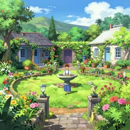 a creole garden, reunion island from reunion island key anime visual, trending on artstation