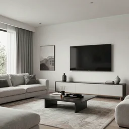 8 k national geographic dslr award winning photo render of a contemporary living room, luxurious modern furniture, volumetric lighting, strong colors, reflections, beautiful wall sculptures, sunbeams, raytracing, very detailed
