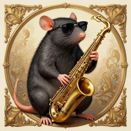 rats wearing sunglasses playing jazz, intricate, elegant, highly detailed, centered, digital painting, artstation, concept art, smooth, sharp focus, illustration, artgerm, donato giancola, Joseph Christian Leyendecker, WLOP, Boris Vallejo, Artgerm