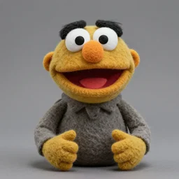 steven gomez as a muppet. highly detailed felt. hyper real photo. 4 k.
