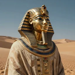 Haku as a rich egyptian prince in the desert, portrait by loish and WLOP, octane render, dark fantasy, trending on ArtStation
