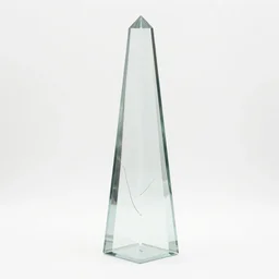 glass obelisk of the void, soft cracks, dreamed by lynda benglis and benedick bana, perfect white background 4 k, 8 k