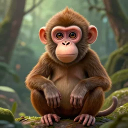 a highly detailed digital art of an nft monkey