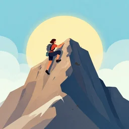 climb mountain mountaintop illustration by sarah carmodysarah carmody trending on artstation