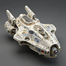 3 d octane render, ultra photorealistic, 8 k hyper detailed image unreal engine, a beautiful of a robot spaceships organic ceramic on the art contemporary art cyberpunk, alphonse mucha