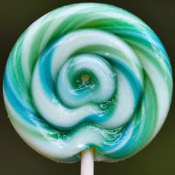 extreme close up on an iridescent lollipop 80mm lens