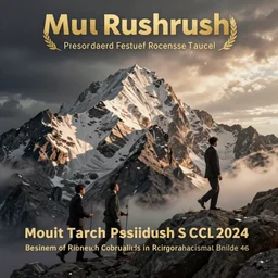 A photo of Mt Rushrush, hustling presidents