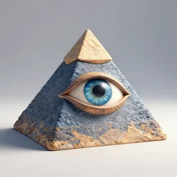 3 d render of an all seeing eye pyramid